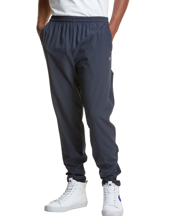 Champion Mens Sweatpants NZ - Lightweight Woven Navy ( 3718-KLFNT )